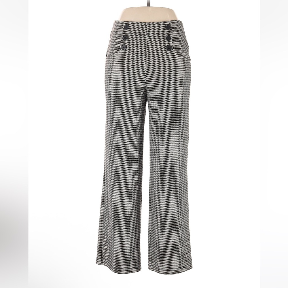 Max Studio Black & White Houndstooth Boot Cut Pants